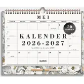 De Hobbit Monatskalender 2026-2027 A4+ Weiße Pfingstrosen