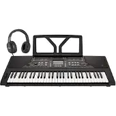 Gear4Music K3 Keyboard mit 61 Tasten von Bundle mit Kopfhörer