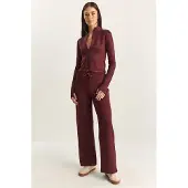 Bianco Jacke und gerade geschnittene Hose Zwei-Teiler Set
