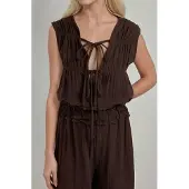 Hiccups for Kids Texturiertes Jumpsuit mit weitem Bein und Rundhalsausschnitt