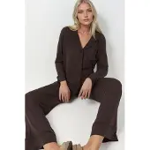 Hiccups for Kids Langärmliges Pyjama-Set mit Hemdkragen und Knopfleiste