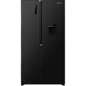 Gorenje G400 Freistehend Side-by-Side-Kühlschrank, 178.6 x 91.1 x 61.5 cm, Black stainless steel, Freistehend, Amerikanische Tür, Schwarz, 2 Tür(en), Berührung, LED