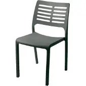 Progarden Gartenstuhl Mistral anthrazit aus Kunststoff, Stapelfunktion für eine platzsparende Lagerung
