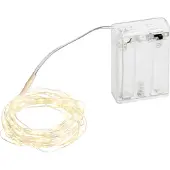 Linder Exclusiv GmbH Lex Light LED Drahtlichterkette 80 Micro LEDs warmweiß Ø2mm 3,95m für Innen