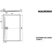 Kaldewei 358400012001 DW SUPERPLAN ZERO Mod.1584-1, 750 x