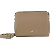 Braun Büffel Umhängetasche HANNA Umhängetasche Reißverschluss beige Damen - Leder