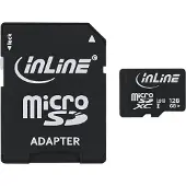InLine MicroSDXC Speicherkarte mit SD Adapter, Class 10/U3, 128GB