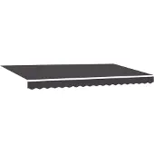 vidaXL Markisenersatzstoff Anthrazit 380 x 195 cm Polyester