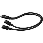 I-Tec USB-C Cable Splitter Audio/Data + Power Delivery 100W, 0,3 m, USB C, 2 x USB C, USB 2.0, Schwarz