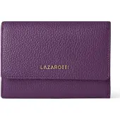 Lazarotti Leder Geldbörse Bologna Leather Zip Wallet With 15 Card Slots Purple violett