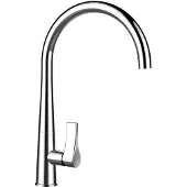 Schock Küchenarmatur "Gota FA", grau (chrom), B:21,7cm H:36,8cm, Messing, Armaturen, Küchenarmatur, Hochdruck, Festauslauf, Schwenkbereich 360