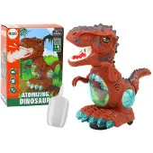 Leantoys Dinozaur Ta?cz?cy Czujnik Przeszkód ?wiat?a D?wi?ki Br?zowy