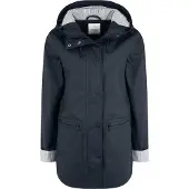 Oxmo OXBecky Damen Regenmantel Regenjacke Übergangsjacke mit Kapuze