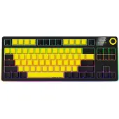 Lorgar Wireless Pro Gaming-Tastatur, TKL, mechanisch, Schwarz und Gelb, EN-Layout