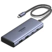 UGREEN 7-in-1 USB-C Hub CM498, Andocken, Dock, 100 W, Grau