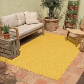 NATURL. In- & Outdoor Teppich - Costa Ockergelb 80x150 cm