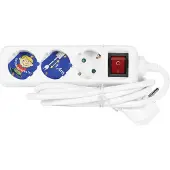 REV 0512351555, 1,4 m, Drinnen, 1,5 mm², Weiß, 3 AC-Ausgänge, 250 V