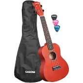 Cascha CUC102 Linden Konzert-Ukulele Red