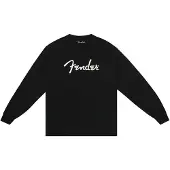 Fender Spaghetti-Logo-Langarm-T-Shirt schwarz M