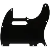 Fender Telecaster-Schlagbrett 8 Löcher 3-lagig schwarz weiß schwarz