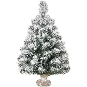 Northio 60 cm künstlicher Weihnachtsbaum mit Schneeeffekt, für den Innenbereich