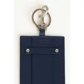 Trussardi Blauer Schlüsselanhänger für Herren aus Leder, mit Nieten und einem glänzenden Karabinerverschluss