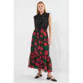 Bigdart Maxi-Rock mit floralem Muster