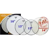 Remo Emperor Clear Tom Pack - 12 13 16" Köpfe + kostenloser 14 Ambassador