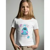 Disney Stitch T-Shirt, Weiß, 128-134