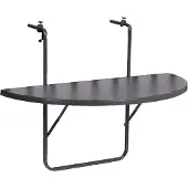Alco Balkonhngetisch 100 x 50 cm anthrazit Gestell aus Stahl in anthrazit, Tischplatte aus top in anthrazit
