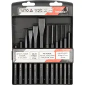 YATO Meißel + Durchtreiber-Satz YT-4714 100 120 140 150mm Chrom-Vanadium-Stahl