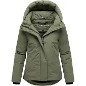 MARIKOO Damen Winterjacke Yeminaa mit Kapuze & warmem Fleecefutter