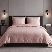 TRAUMSCHLAF Mako-Satin Bettwäsche Stripe 2x Kissenbezug 40x60 cm | rosa - pink