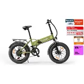 Sharp BK-FS08E-GY - Faltbares E-Fatbike – 20" Elektro-Fahrrad mit 250W Motor & 52 km Reichweite