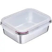 Westmark Lunchbox "Edelstahl Lunch Box/ Frischhaltedose, 2250 ml", (1 tlg.), auslaufsichere Brotdose – mikrowellen- & ofenfest