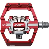 HT Components HT D1 Duo Clip/Flat Pedal Highend Hybridpedal - Red