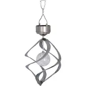 Best Season LED-Solar-Windspiel "Wind Mill" silber 1 cool white LED, Solarpanel, Akku, outdoor, 477-51