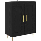 vidaXL Sideboard Schwarz Eichen-Optik 69,5 x 34 x 90 cm