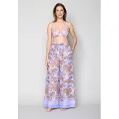 JOOP! JOOP Strandhose "Palmeras Beach" Palmenprint und feine Streifendetails, seitliche Taschen