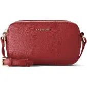 Lazarotti Leder Umhängetasche Bologna Leather Crossbody Bag Red rot