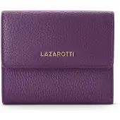 Lazarotti Leder Geldbörse Bologna Leather Wallet With 8 Card Slots Purple violett