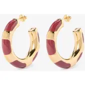 Sissy-Boy Gold-plated Ohrringe Mit Farbigen Streifen