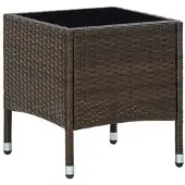 Furnicato Gartentisch Braun 40x40x45 Cm Poly Rattan