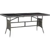 Furnicato Gartentisch Grau 170 X 80 X 74 Cm Poly Rattan