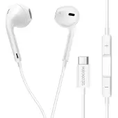 Avizar Mayaxess, USB-C Kabelkopfhörer mit Mikrofon für Galaxy S25 Plus, Weiß