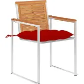 vidaXL Gartenstühle mit Kissen 2 Stk. Massivholz Akazie und Stahl