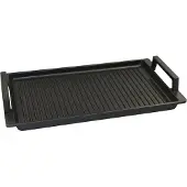 Eurolux Premium Grillplatte,2Griffe,41x24x2,5cm,gerillt
