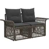 vidaXL Gartensofa-set 4 Stk. Grau Poly-Rattan