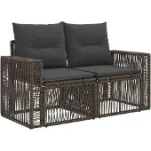 vidaXL Gartensofa-set 10 pcs Grau und Dunkelgrau Poly-Rattan