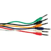 Yellow cable P060-6 - 6 x 1/4" Klinke/Klinke Patchkabel 60cm.